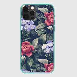 Чехол для iPhone 12 Pro Max Цветы Мистический Сад, цвет: 3D-мятный