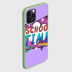 Чехол для iPhone 12 Pro Max School time, цвет: 3D-салатовый — фото 2