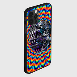 Чехол для iPhone 12 Pro Max Психоделика - античная иллюзия, цвет: 3D-черный — фото 2