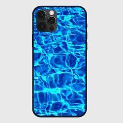 Чехол для iPhone 12 Pro Max Текстура поверхности воды, цвет: 3D-черный
