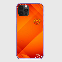 Чехол для iPhone 12 Pro Max Manchester united Абстракция спорт, цвет: 3D-сиреневый