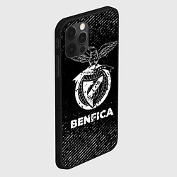 Чехол для iPhone 12 Pro Max Benfica с потертостями на темном фоне, цвет: 3D-черный — фото 2