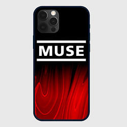 Чехол для iPhone 12 Pro Max Muse red plasma, цвет: 3D-черный