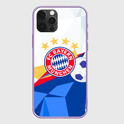 Чехол для iPhone 12 Pro Max Bayern munchen Абстракция геометрии, цвет: 3D-сиреневый