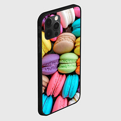 Чехол для iPhone 12 Pro Max Цветные Макаруны, цвет: 3D-черный — фото 2