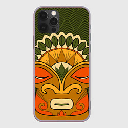 Чехол для iPhone 12 Pro Max Polynesian tiki HUMBLE, цвет: 3D-серый