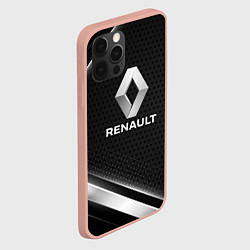 Чехол для iPhone 12 Pro Max Renault абстракция, цвет: 3D-светло-розовый — фото 2