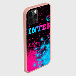 Чехол для iPhone 12 Pro Max Inter - neon gradient: символ сверху, цвет: 3D-светло-розовый — фото 2