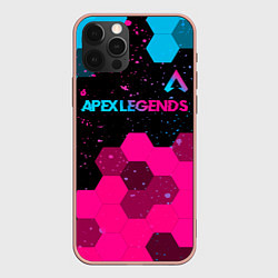 Чехол для iPhone 12 Pro Max Apex Legends - neon gradient: символ сверху, цвет: 3D-светло-розовый