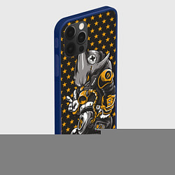 Чехол для iPhone 12 Pro Max Осторожно - Акула, цвет: 3D-тёмно-синий — фото 2