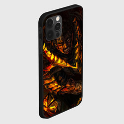 Чехол для iPhone 12 Pro Max Берсерк Гатс В Огне, цвет: 3D-черный — фото 2