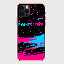 Чехол для iPhone 12 Pro Max Evanescence - neon gradient: символ сверху, цвет: 3D-светло-розовый
