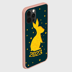Чехол для iPhone 12 Pro Max Год кролика - 2023, цвет: 3D-светло-розовый — фото 2