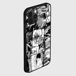 Чехол для iPhone 12 Pro Max Человек-бензопила паттерн, цвет: 3D-черный — фото 2