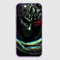 Чехол для iPhone 12 Pro Max Берсерк Гатс В Плаще, цвет: 3D-сиреневый