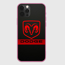 Чехол для iPhone 12 Pro Max Dodge - SPORT, цвет: 3D-малиновый