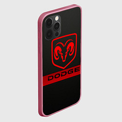 Чехол для iPhone 12 Pro Max Dodge - SPORT, цвет: 3D-малиновый — фото 2