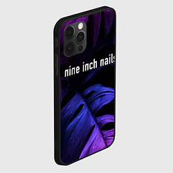 Чехол для iPhone 12 Pro Max Nine Inch Nails neon monstera, цвет: 3D-черный — фото 2