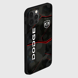 Чехол для iPhone 12 Pro Max Dodge абстракция спорт, цвет: 3D-черный — фото 2