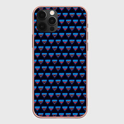 Чехол для iPhone 12 Pro Max Poppy Playtime - Huggy Wuggy Pattern - без логотип, цвет: 3D-светло-розовый