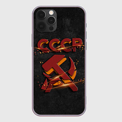 Чехол для iPhone 12 Pro Max Серп и молот символ СССР, цвет: 3D-серый