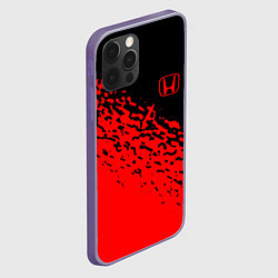 Чехол для iPhone 12 Pro Max Honda - красные брызги, цвет: 3D-серый — фото 2