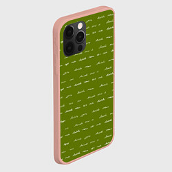 Чехол для iPhone 12 Pro Max Зелёная любовь, цвет: 3D-светло-розовый — фото 2