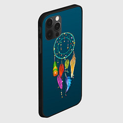 Чехол для iPhone 12 Pro Max Ловец снов - индейский амулет, цвет: 3D-черный — фото 2