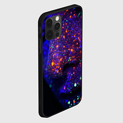 Чехол для iPhone 12 Pro Max Силуэт лица из мазков красок, цвет: 3D-черный — фото 2