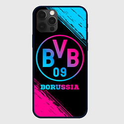 Чехол для iPhone 12 Pro Max Borussia - neon gradient, цвет: 3D-черный