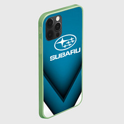 Чехол для iPhone 12 Pro Max Subaru - абстракция, цвет: 3D-салатовый — фото 2