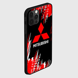 Чехол для iPhone 12 Pro Max Mitsubishi - краска, цвет: 3D-черный — фото 2