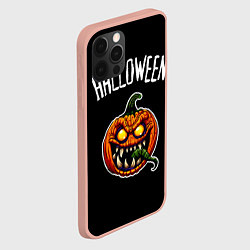 Чехол для iPhone 12 Pro Max Halloween - светильник Джека, цвет: 3D-светло-розовый — фото 2