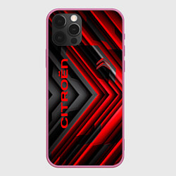Чехол для iPhone 12 Pro Max Citroёn - спорт, цвет: 3D-малиновый