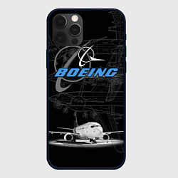 Чехол для iPhone 12 Pro Max Boeing 737, цвет: 3D-черный