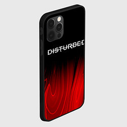 Чехол для iPhone 12 Pro Max Disturbed red plasma, цвет: 3D-черный — фото 2