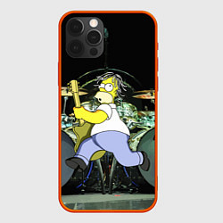 Чехол для iPhone 12 Pro Max Гомер Симпсон - рок гитарист, цвет: 3D-красный