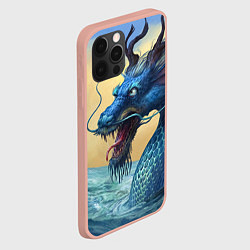 Чехол для iPhone 12 Pro Max Японский Дракон В Воде, цвет: 3D-светло-розовый — фото 2