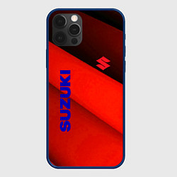 Чехол для iPhone 12 Pro Max Suzuki - абстракция, цвет: 3D-тёмно-синий