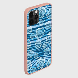 Чехол для iPhone 12 Pro Max Паттерн из створок ракушки - океан, цвет: 3D-светло-розовый — фото 2