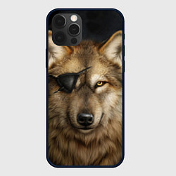 Чехол для iPhone 12 Pro Max Одноглазый волк - пират, цвет: 3D-черный