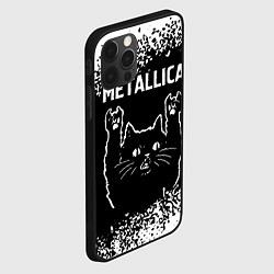 Чехол для iPhone 12 Pro Max Группа Metallica и рок кот, цвет: 3D-черный — фото 2