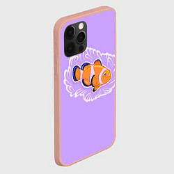 Чехол для iPhone 12 Pro Max Яркая рыбка Клоун, цвет: 3D-светло-розовый — фото 2