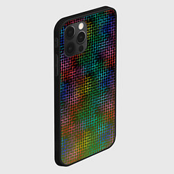 Чехол для iPhone 12 Pro Max Неоновый сетчатый узор, цвет: 3D-черный — фото 2