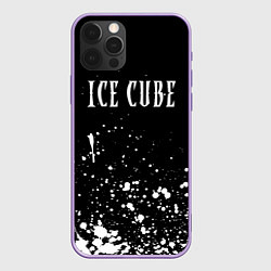 Чехол для iPhone 12 Pro Max Ice Cube - брызги краски, цвет: 3D-сиреневый