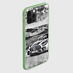 Чехол для iPhone 12 Pro Max Мерседес на природе, цвет: 3D-салатовый — фото 2