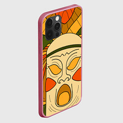 Чехол для iPhone 12 Pro Max Polynesian tiki SCREAMY, цвет: 3D-малиновый — фото 2