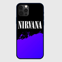 Чехол для iPhone 12 Pro Max Nirvana purple grunge, цвет: 3D-черный