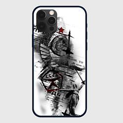 Чехол для iPhone 12 Pro Max СССР - газета, цвет: 3D-черный
