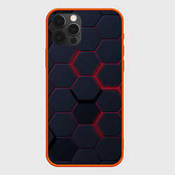 Чехол для iPhone 12 Pro Max Раскаленная броня, цвет: 3D-красный